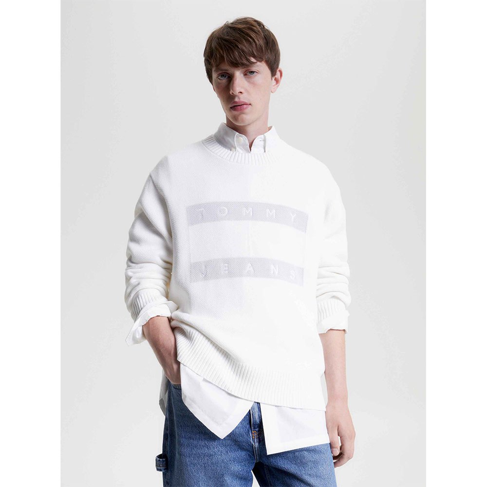 

Толстовка Tommy Jeans Relaxed Tonal Flag, белый