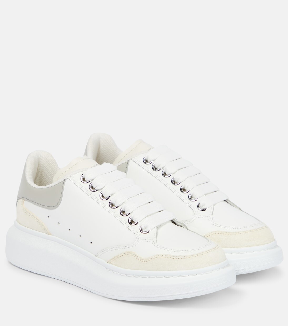 

Кожаные кроссовки оверсайз Alexander Mcqueen, белый