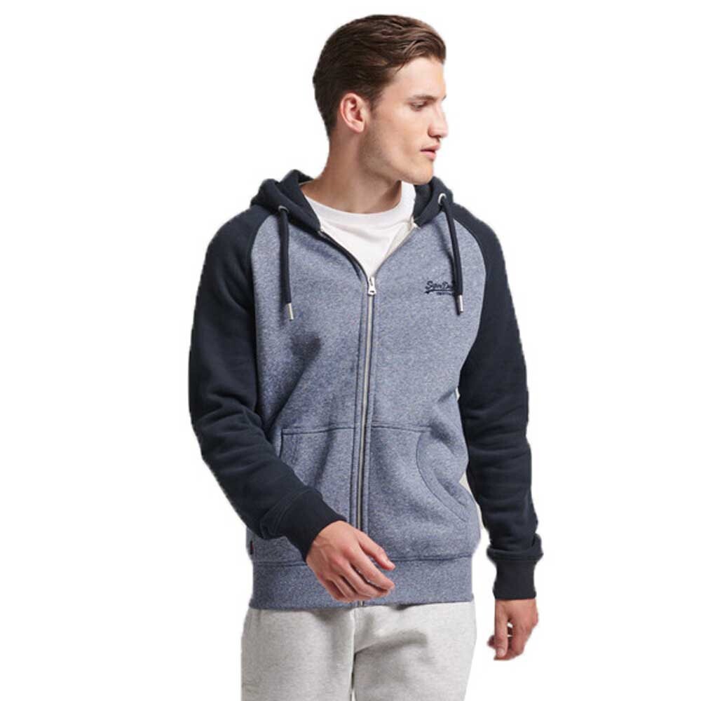 

Толстовка Superdry Vle Baseball Hood Full Zip, серый