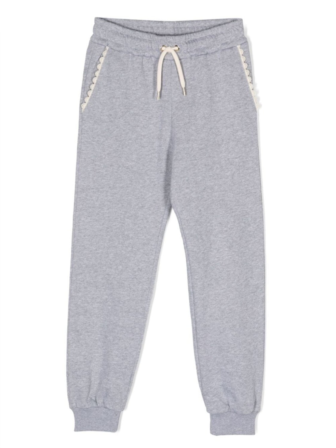 

Chloé Kids спортивные брюки с кружевом, серый