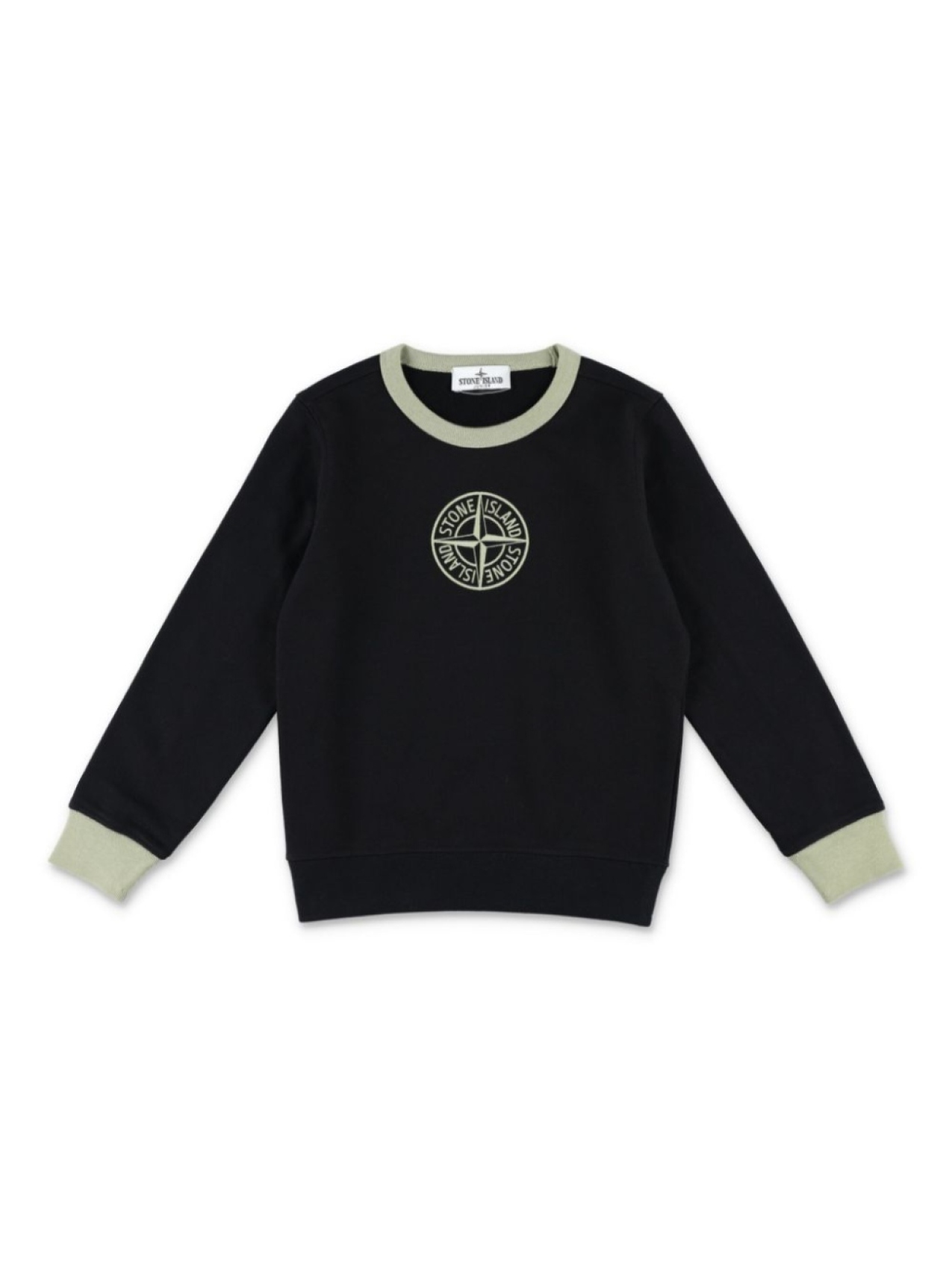 

Stone Island Junior толстовка с вышитым компасом, черный