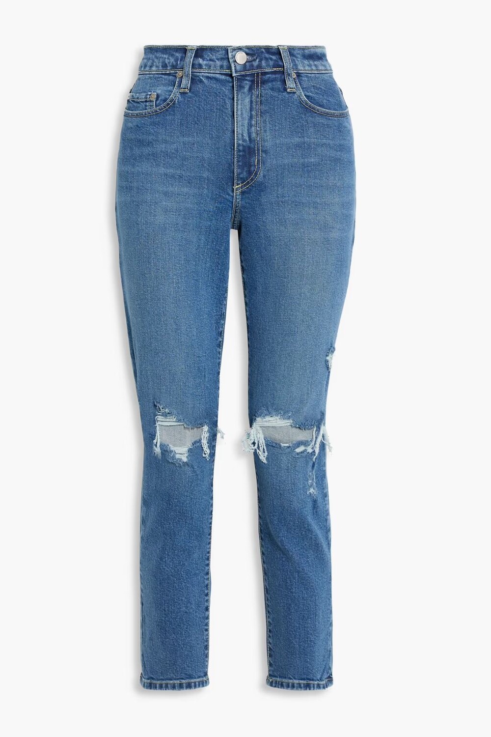 

Джинсы скинни Kennedy с высокой посадкой и потертостями Nobody Denim, средний деним