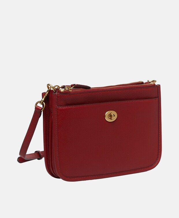 

Кожаная сумка-мессенджер Coach, бирюзовый