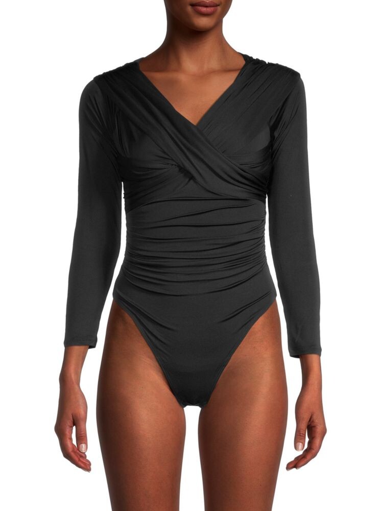 

Боди со сборками Bcbgmaxazria, черный