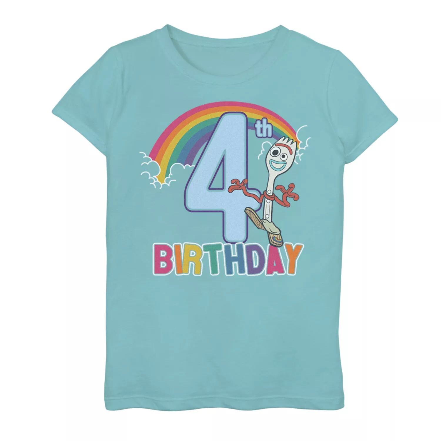 

Футболка Forky с рисунком на день рождения «4th Rainbow» для девочек 7–16 лет Disney/Pixar «История игрушек 4» Disney / Pixar