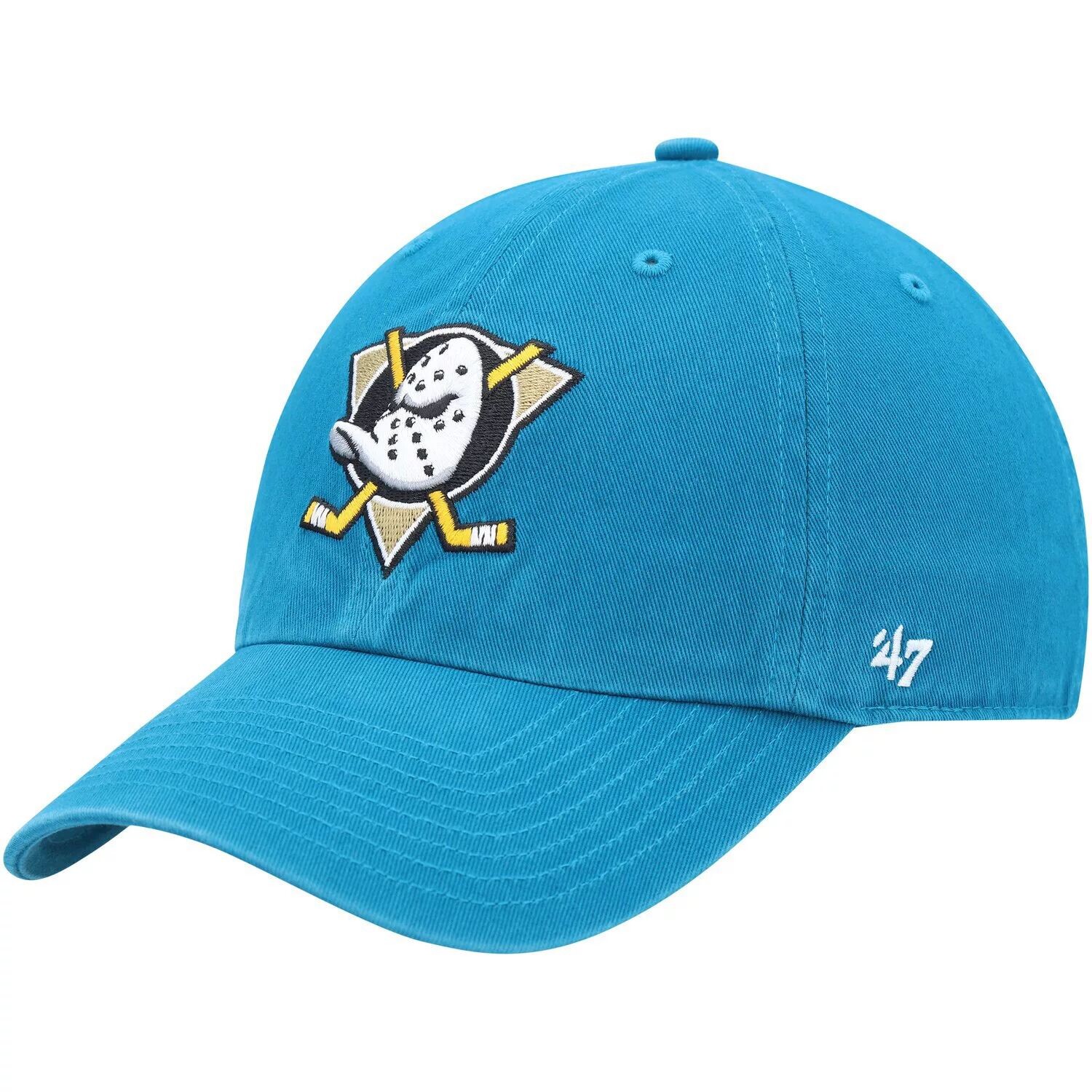

Женская темно-бирюзовая регулируемая кепка Anaheim Ducks Clean Up '47
