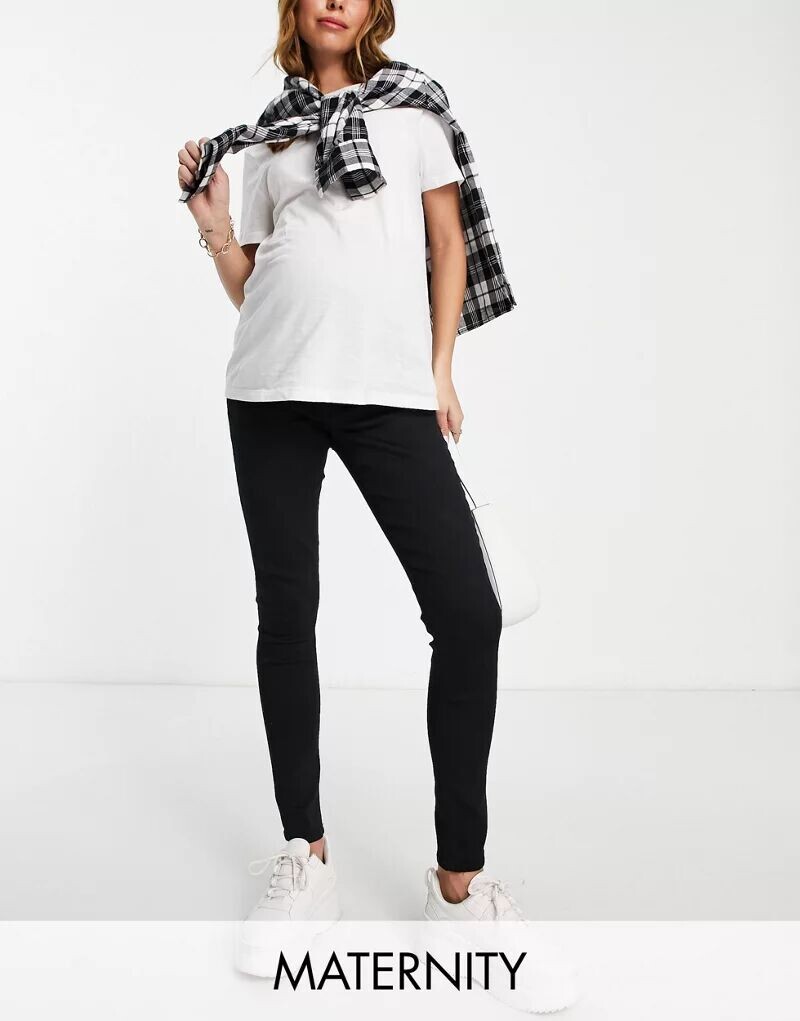 

Черные джинсы с завышенной талией Topshop Joni