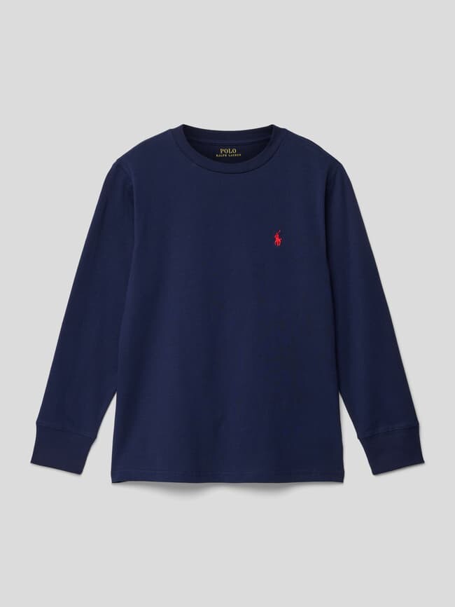 

Толстовка с вышивкой этикеток Polo Ralph Lauren, темно-синий