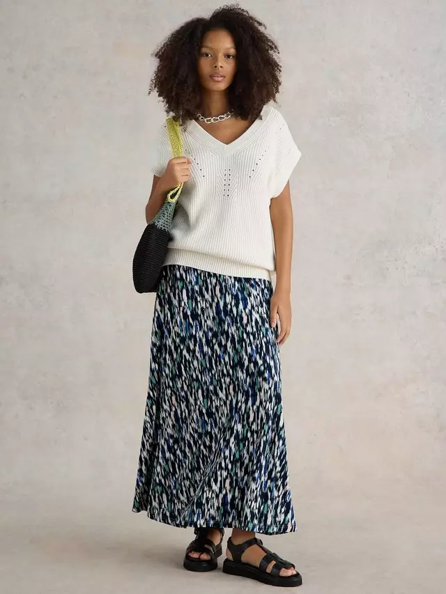 

Юбка White Stuff Jada Ecovero Maxi, цвет navy/multi