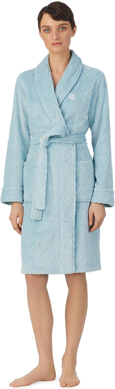 

Халат Recycled So Soft Shawl Collar Robe LAUREN Ralph Lauren, синий