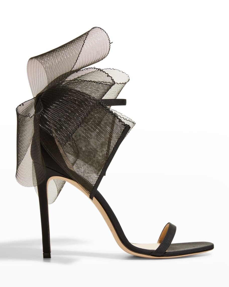 

Сандалии Aveline из тюля с бантом и ремешком на щиколотке Jimmy Choo