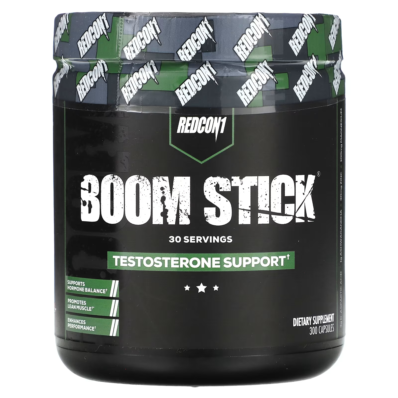 Пищевая добавка Redcon1 Boom Stick Testosterone Support, 300 капсул
