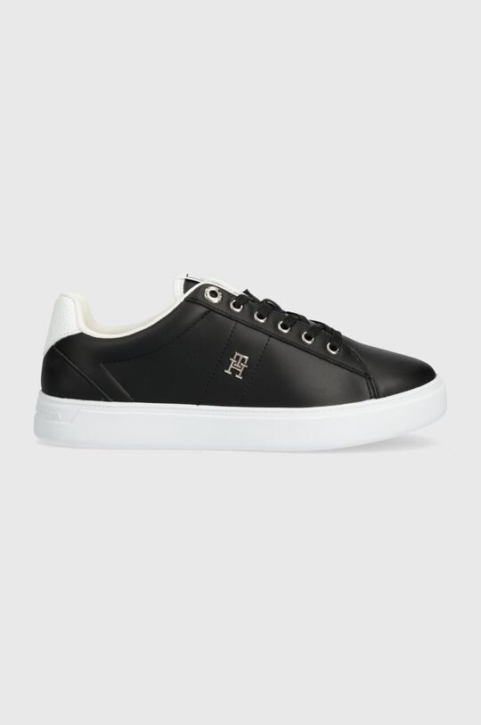 Кожаные кроссовки ESSENTIAL ELEVATED COURT SNEAKER Tommy Hilfiger, черный кроссовки essential court sneaker tommy hilfiger белый