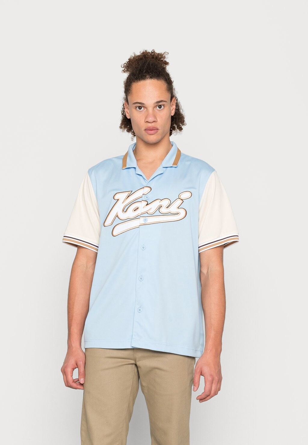 

Рубашка Varsity Block Baseball Karl Kani, цвет light blue