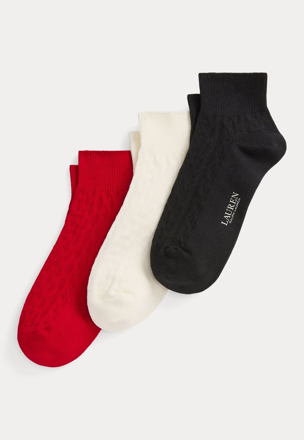 

Носки CABLE-KNIT QUARTER-TOP SOCK 3 PACK Lauren Ralph Lauren, мультиколор