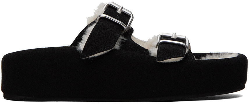 

Черные шлепанцы с затонувшей стелькой Frozen Dew MM6 Maison Margiela