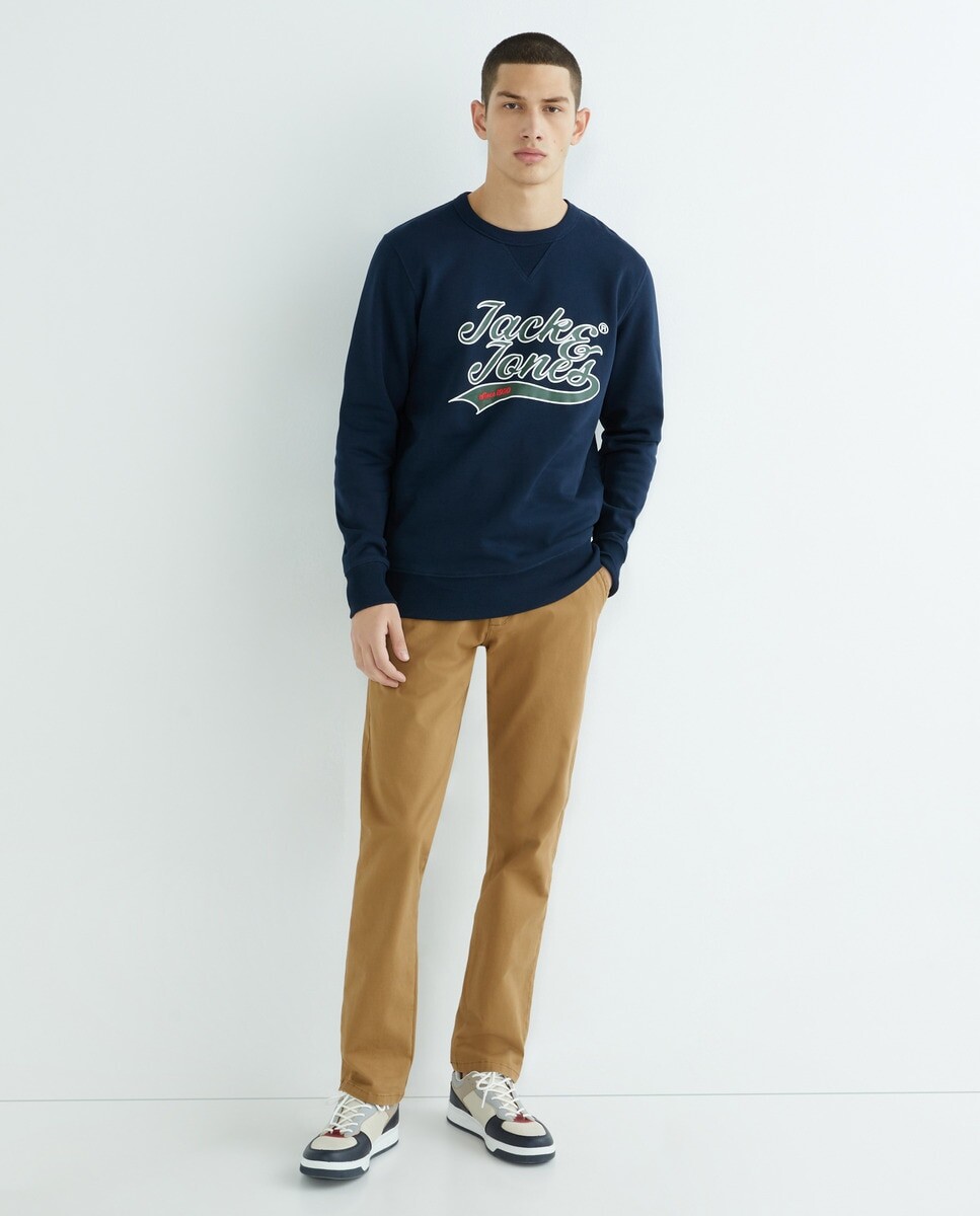 

Мужская толстовка с круглым вырезом Jack & Jones, темно-синий