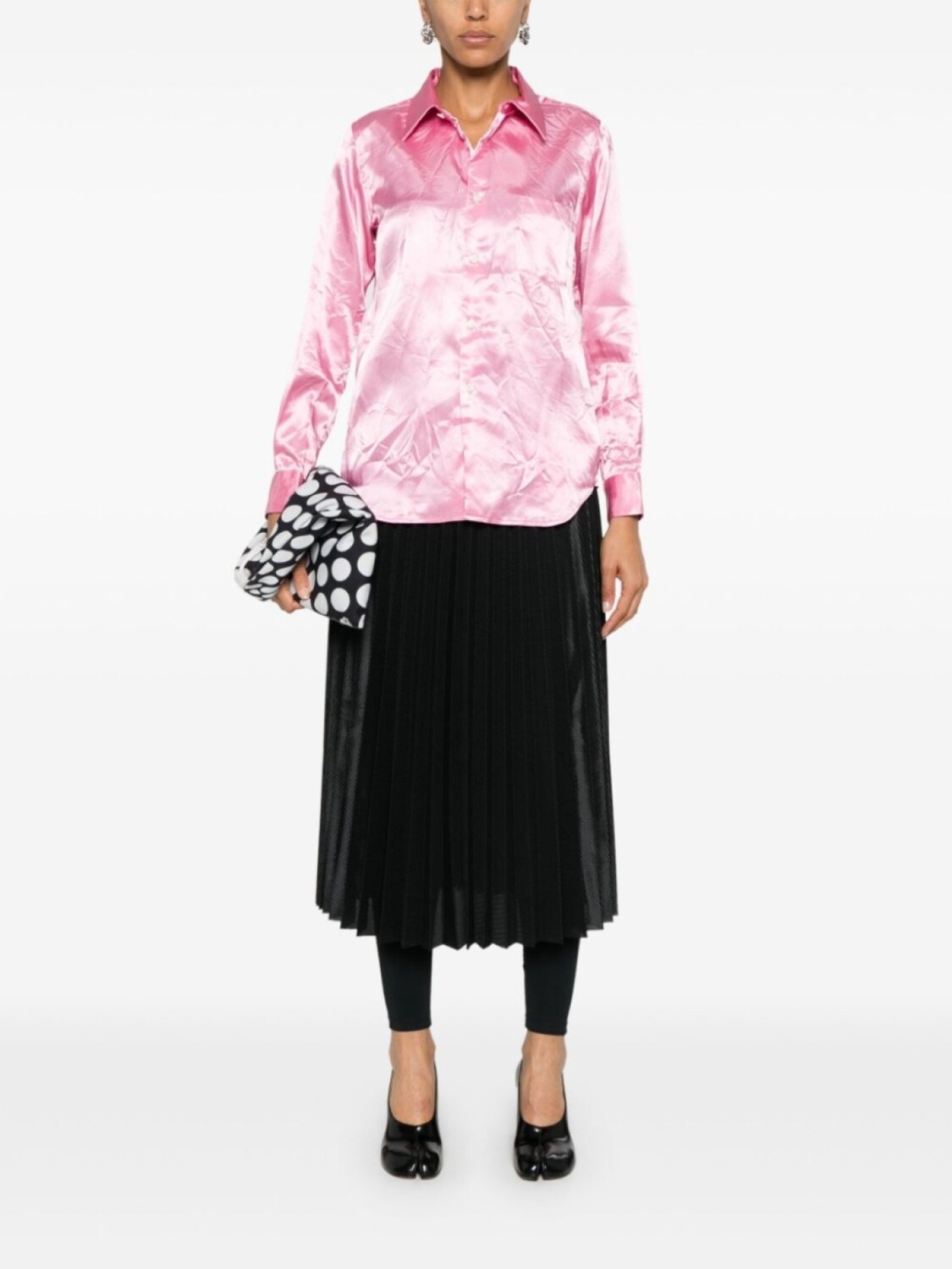 

Comme Des Garçons рубашка с заостренным воротником, розовый