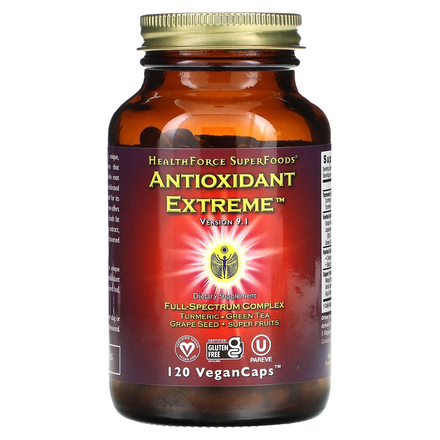 

Antioxidant Extreme, версия 9.1, 120 веганских капсул, HealthForce Superfoods