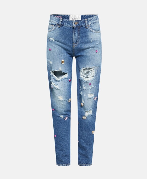 

Прямые джинсы Blugirl Blumarine, цвет Slate Blue