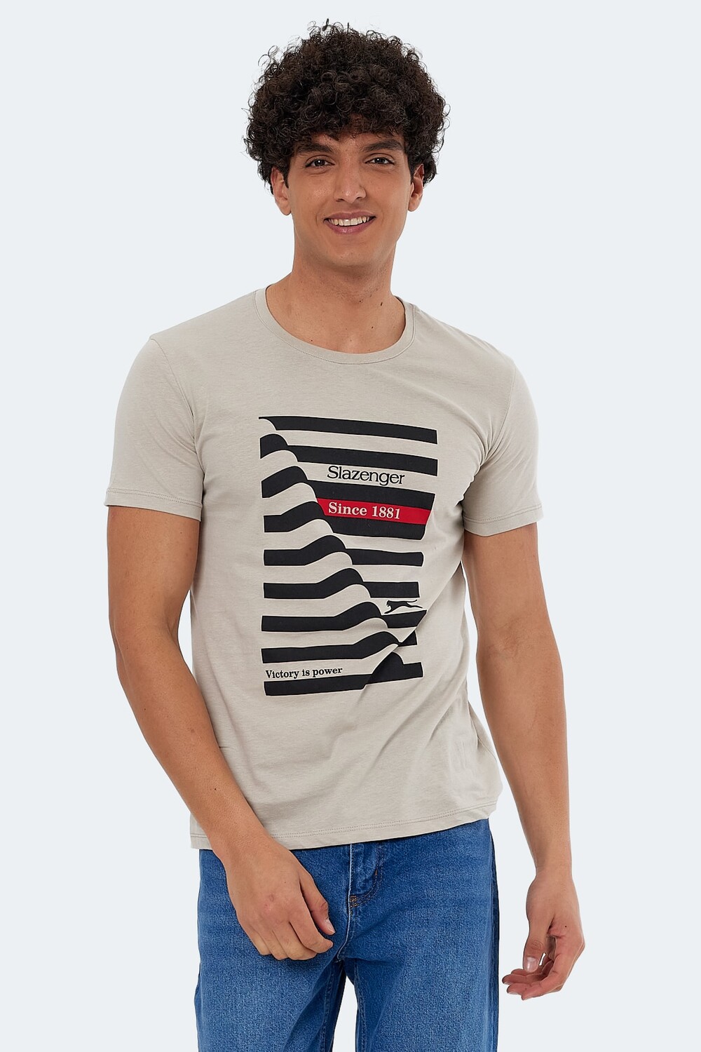 

Katell Мужская футболка Stone Grey Slazenger, серый