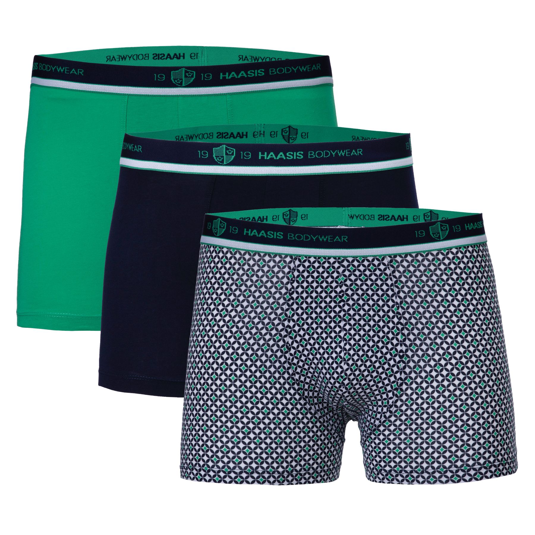 Боксеры Haasis Bodywear 3er-Set: Pants, цвет marine/grün цена и фото