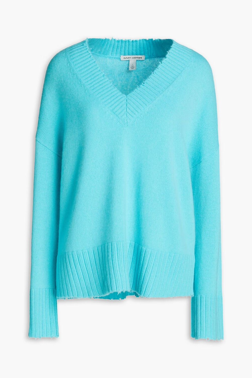 

Потертый кашемировый свитер Autumn Cashmere, бирюзовый