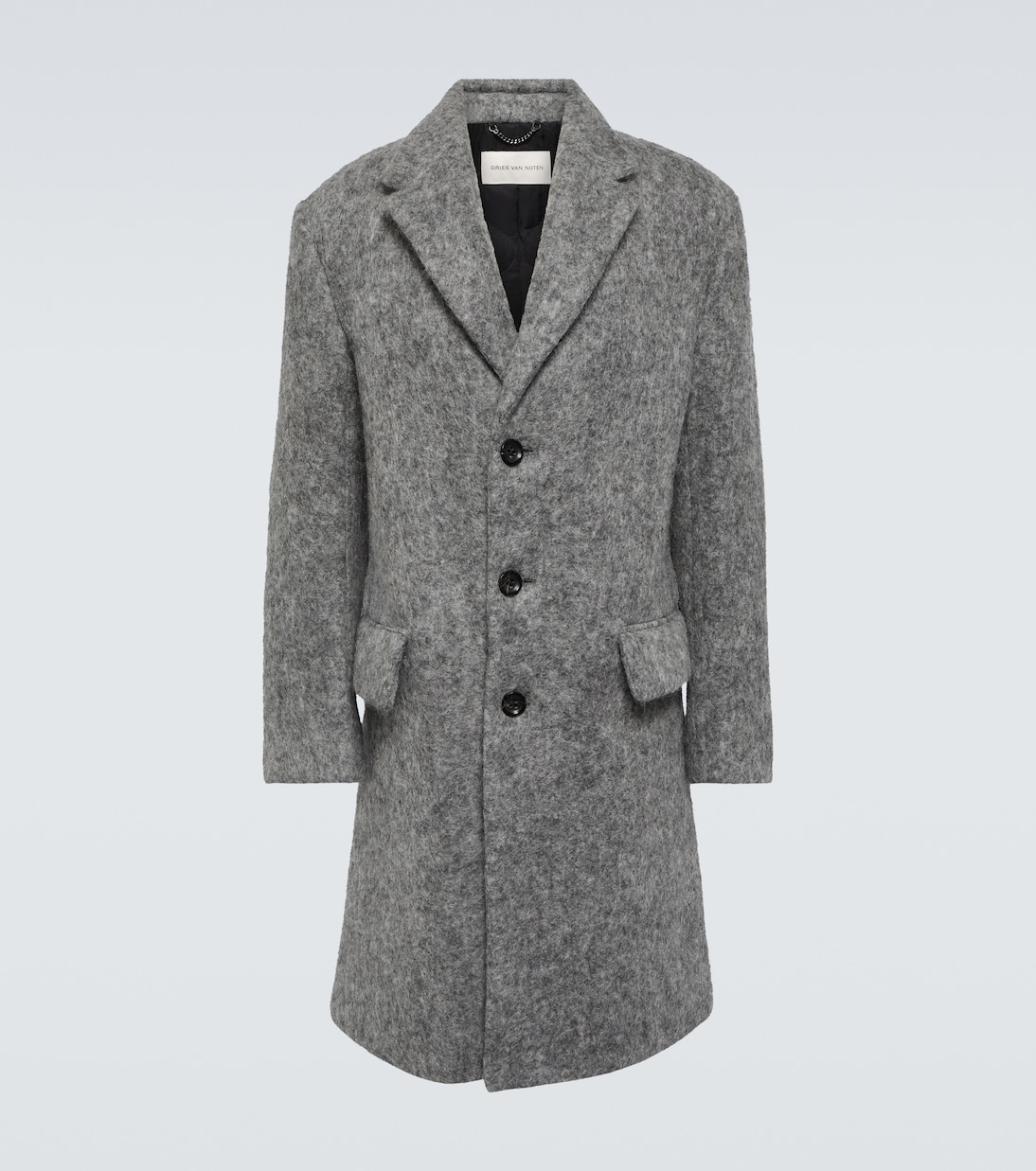 цена Пальто из смесовой шерсти Dries Van Noten, серый