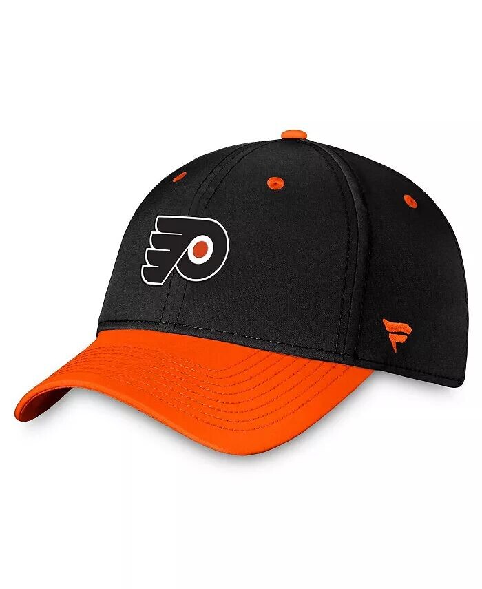 

Мужская двухцветная гибкая кепка черно-оранжевого цвета Philadelphia Flyers Authentic Pro Rink Fanatics, черный