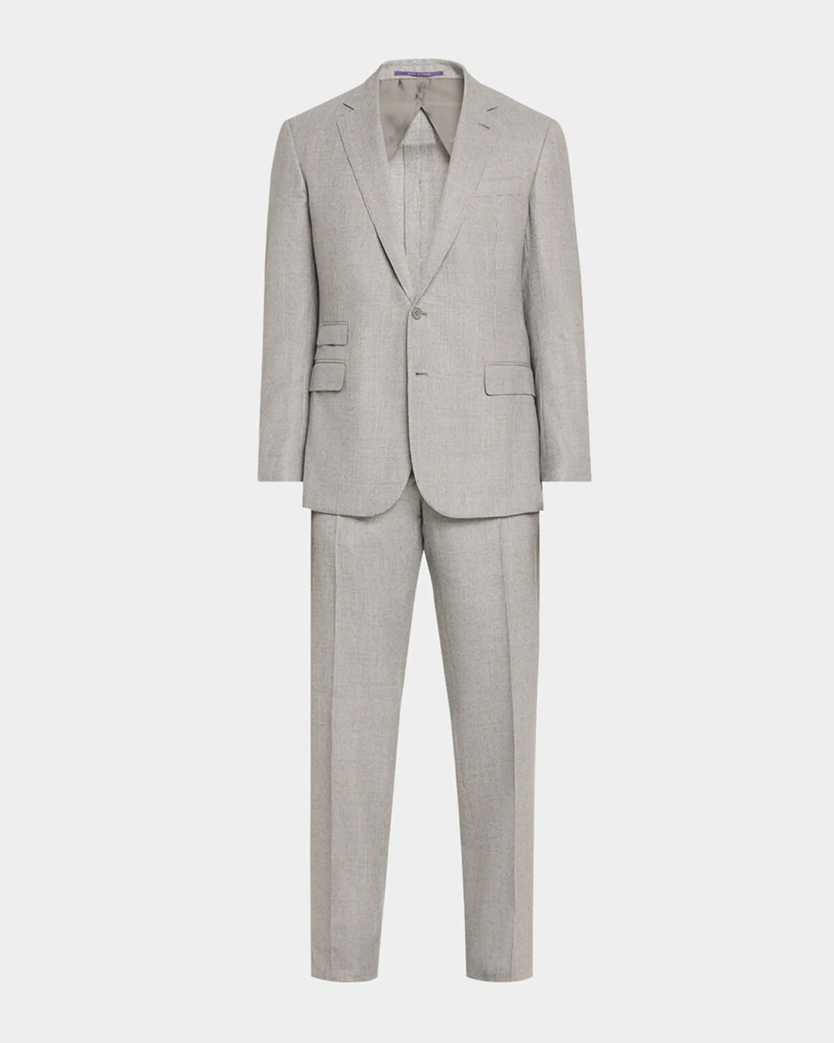 

Мужской костюм в клетку Glen ручной работы Kent Glen Ralph Lauren Purple Label, серый