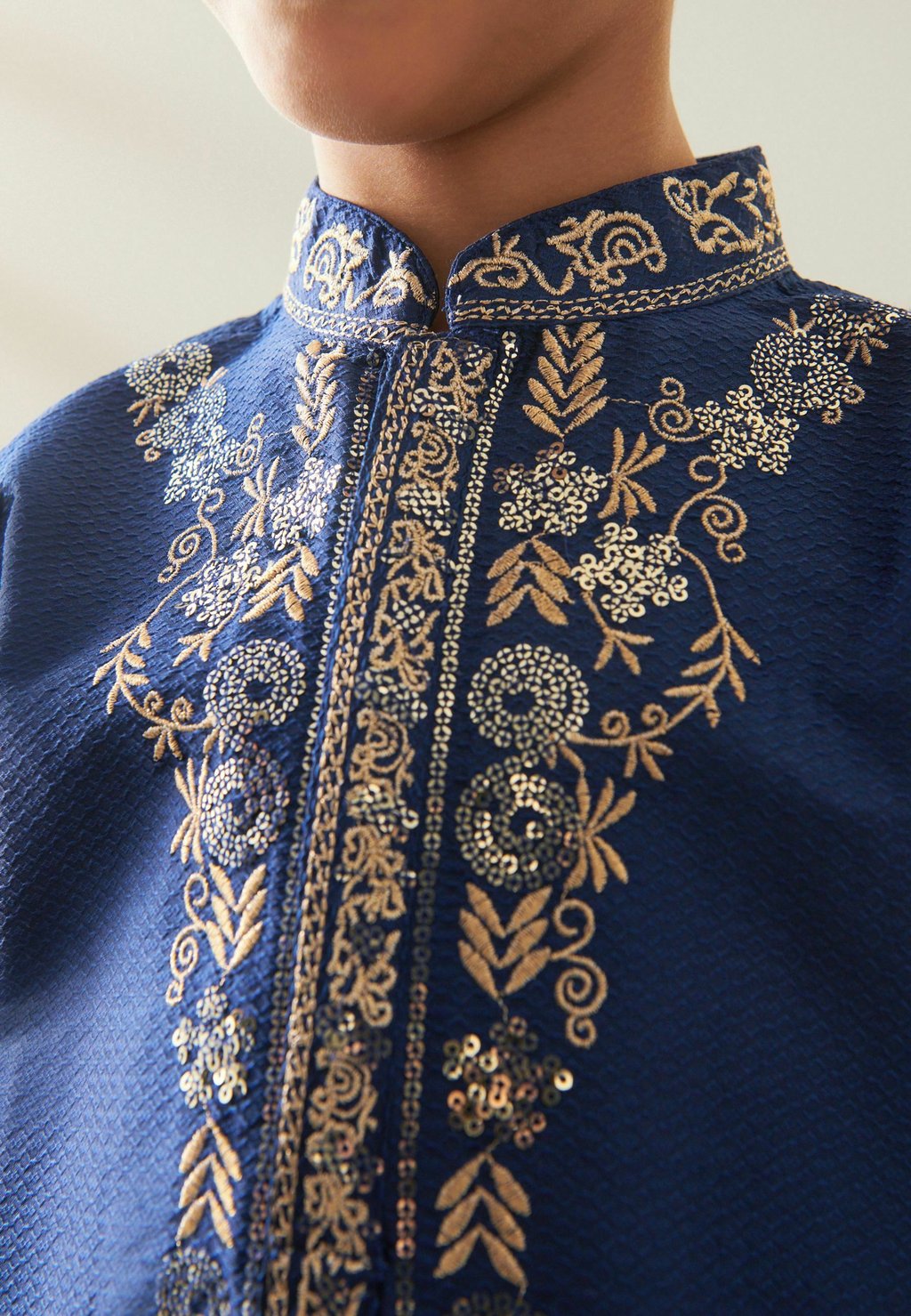 Рубашка EMBROIDERED REGULAR FIT Next, цвет indigo blue