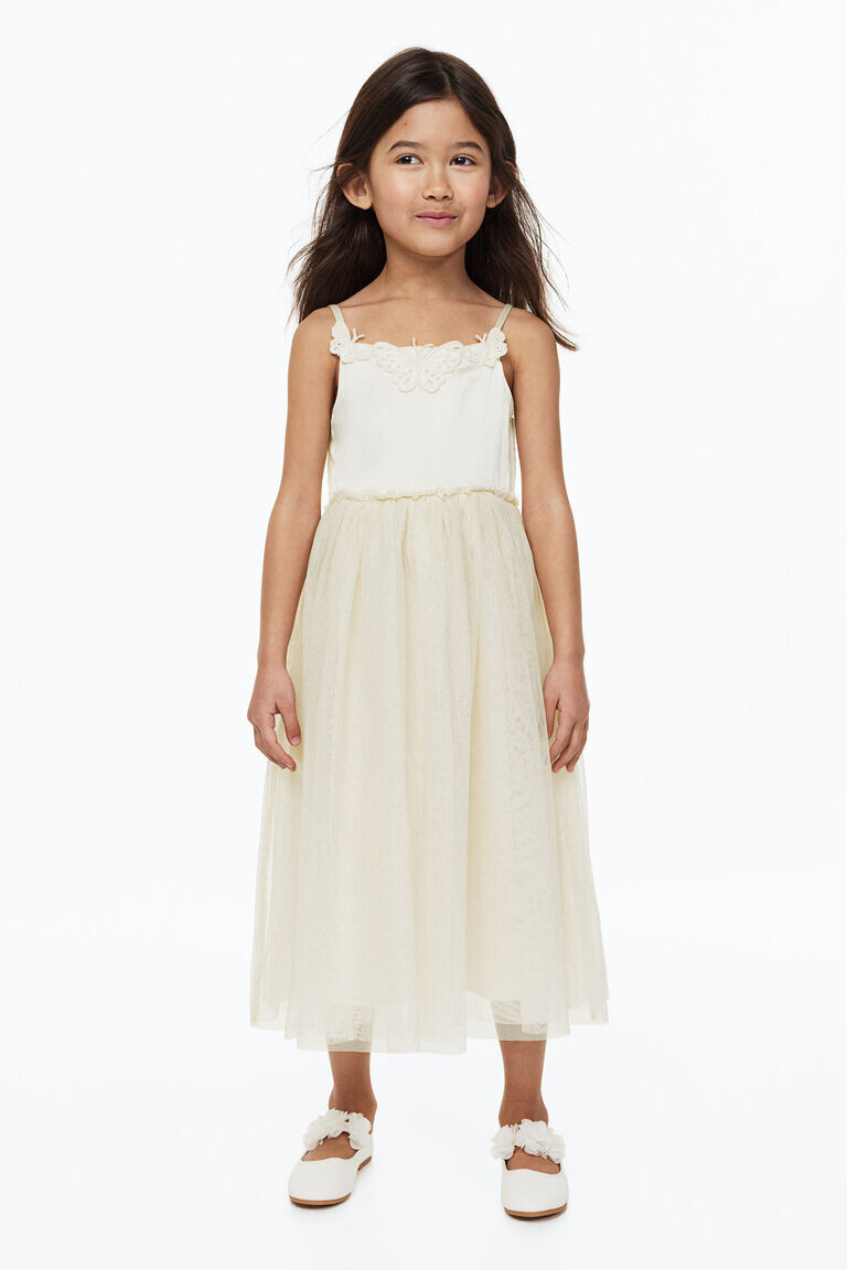 

Платье из тюля H&M, бежевый