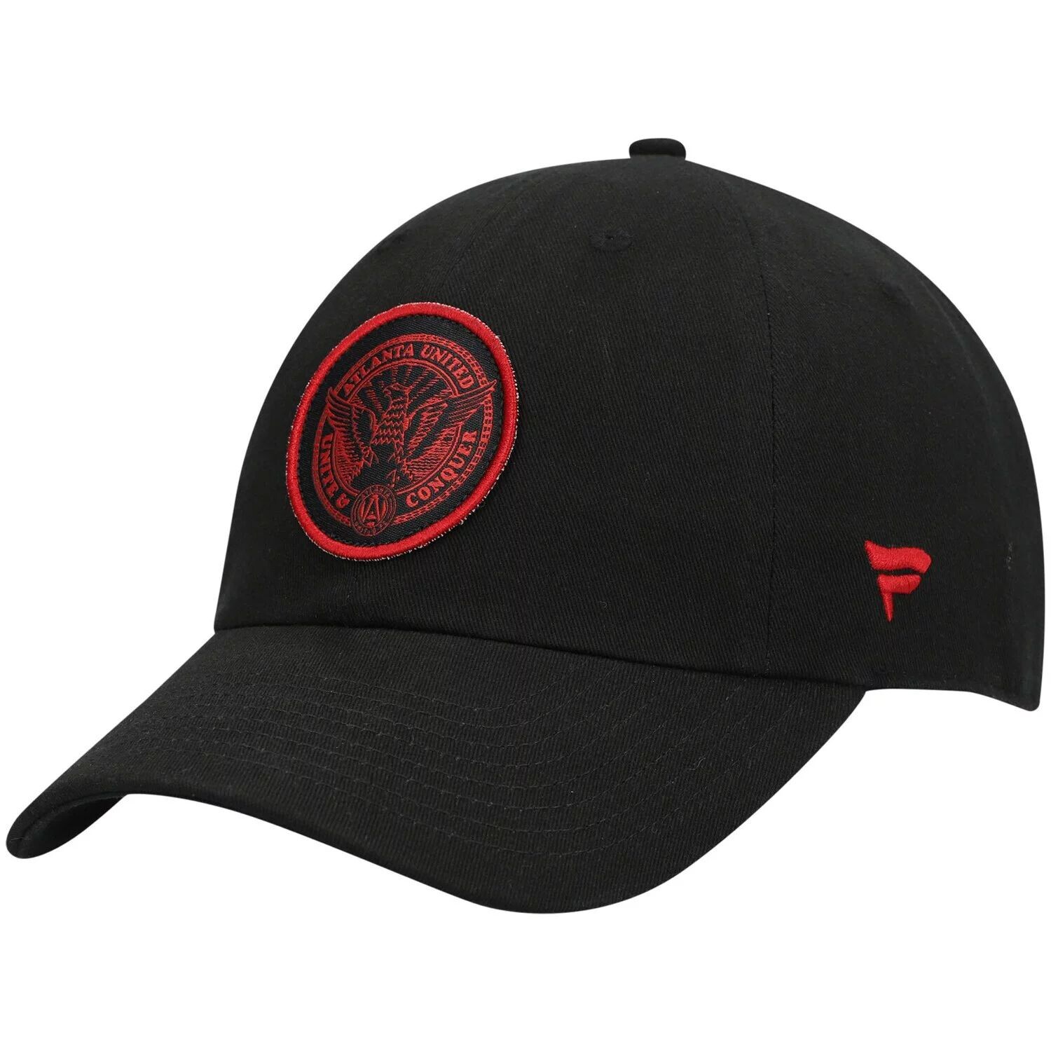 

Мужская регулируемая кепка Fanatics черного цвета с логотипом Atlanta United FC Hometown