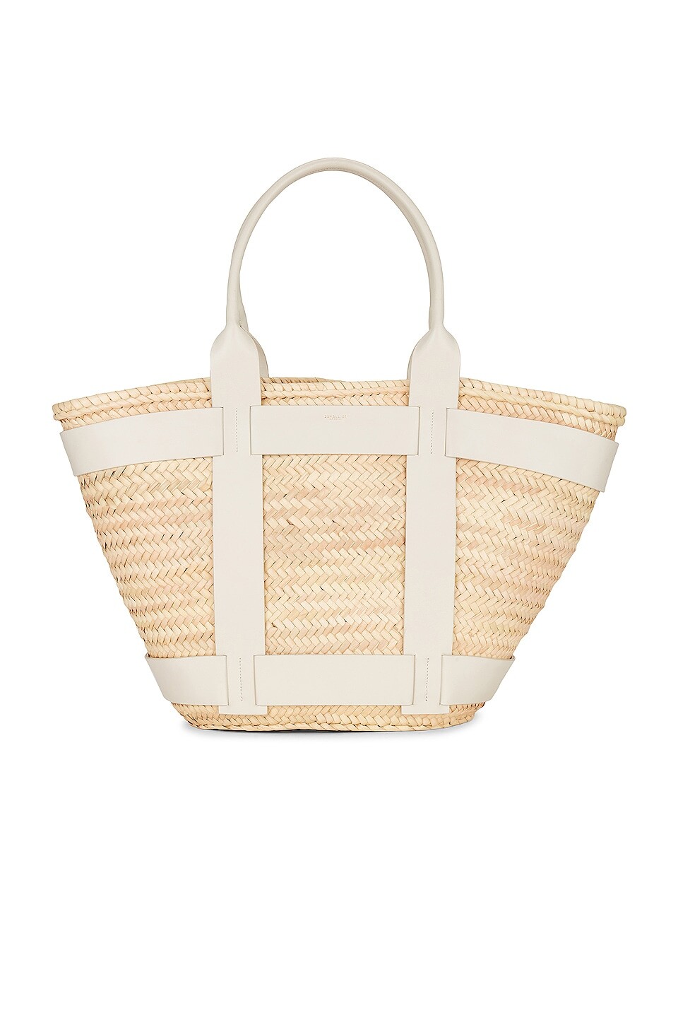 

Сумка DeMellier London Maxi Santorini, цвет Natural Raffia & Off White Smooth