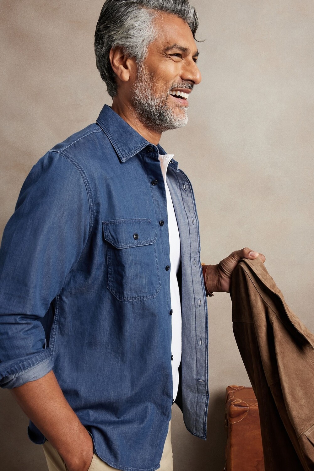 

Рубашка бренда Monterey Chambray Banana Republic, синий