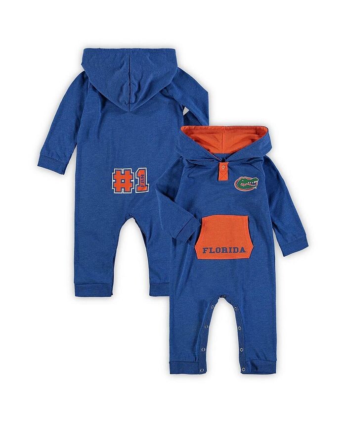 

Комбинезон с капюшоном Royal Florida Gators Генри для новорожденных и младенцев для мальчиков и девочек с карманами Colosseum, синий