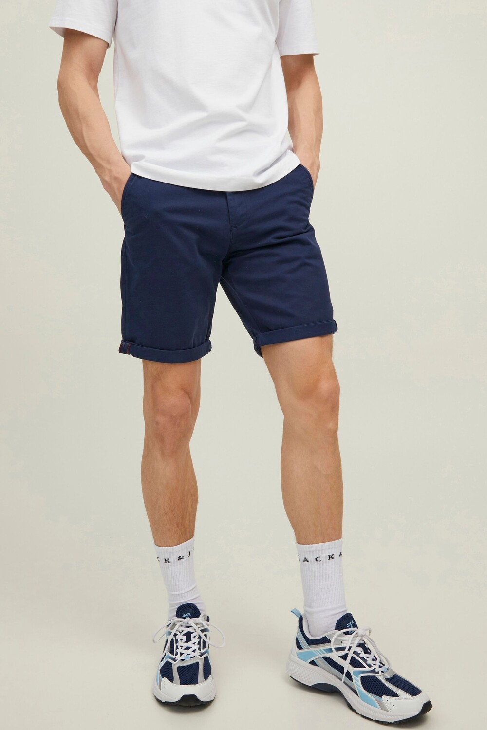 

Шорты-чиносы приталенного кроя JACK & JONES, синий