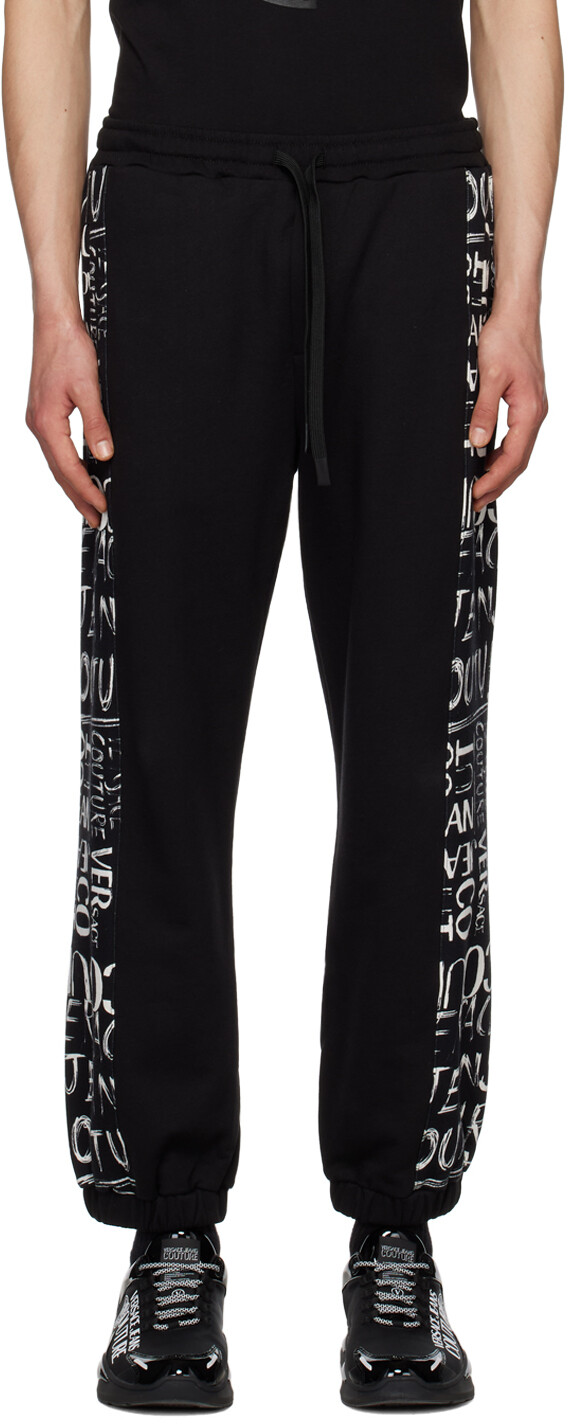 

Черные спортивные штаны с каракулями Versace Jeans Couture
