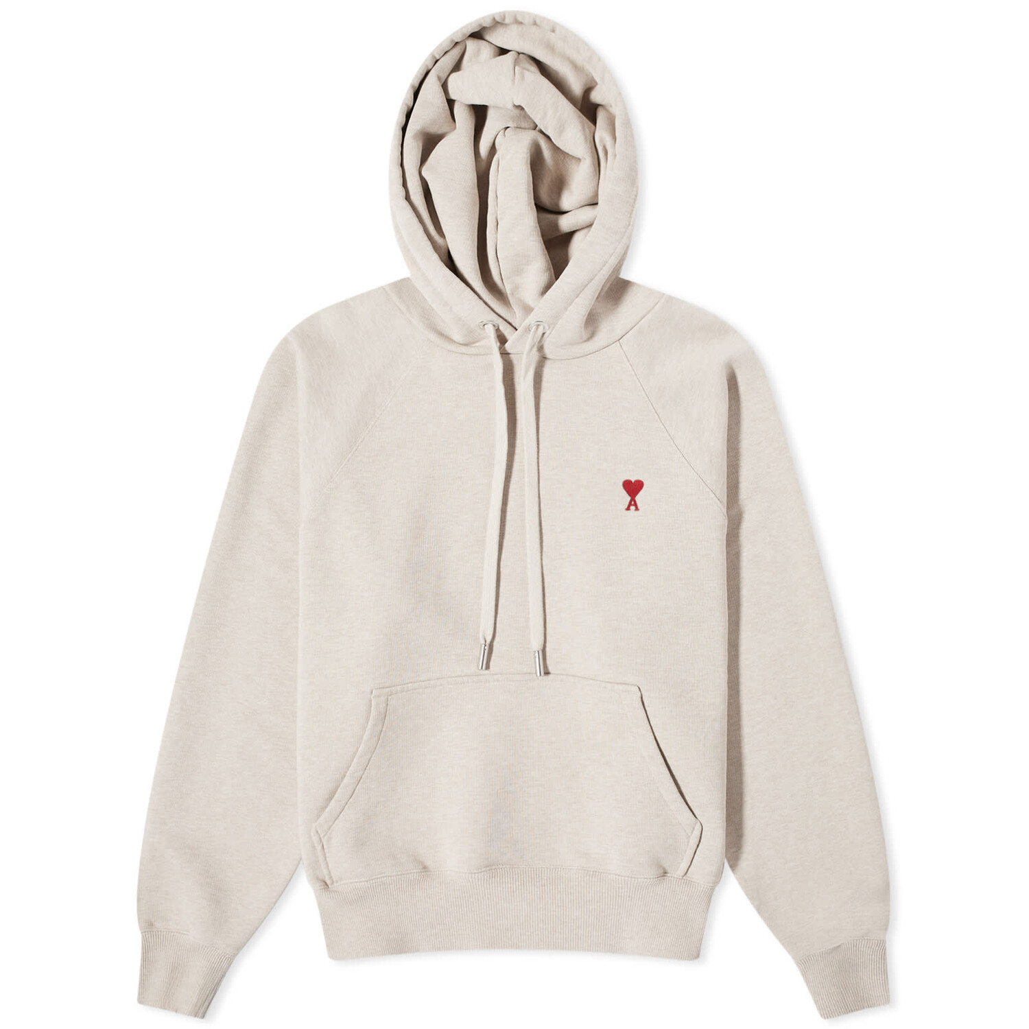 

Худи Ami Paris Small A Heart Popover Hoodie, цвет Heather Light Beige
