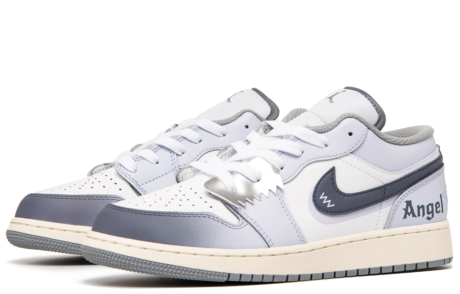 

Кроссовки Air Jordan 1 Vintage Basketball Shoes Women's Low-top Grey/purple/white, светло-фиолетовый