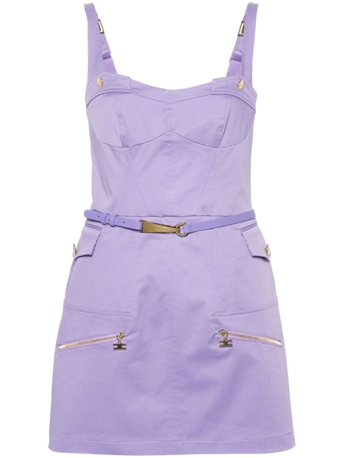

Elisabetta Franchi платье мини с карманами, фиолетовый