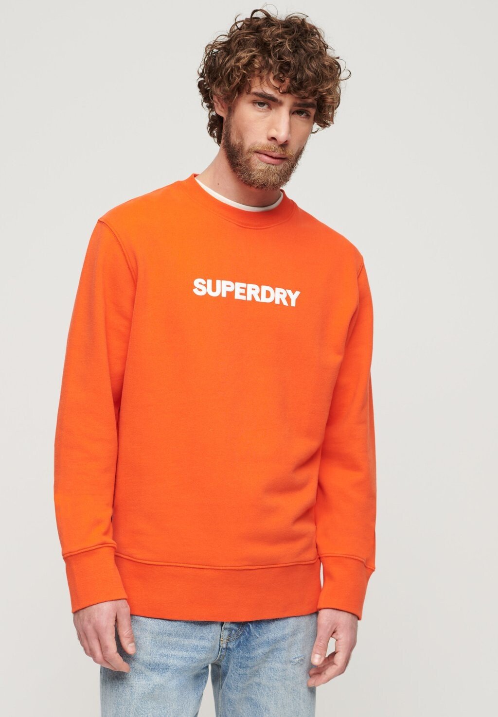 

Толстовка CREW Superdry, светло-красный