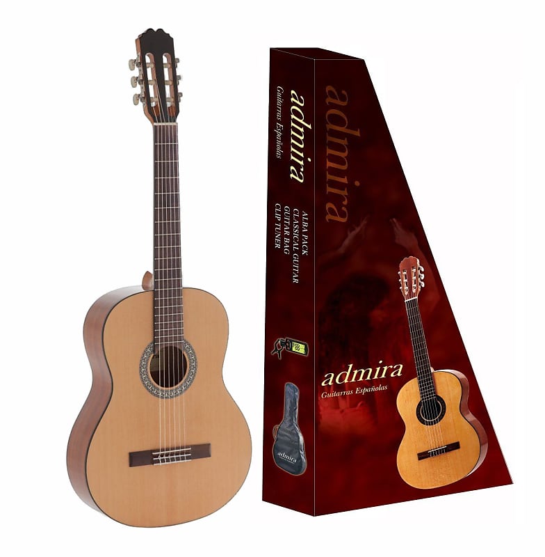 Акустическая гитара Admira Guitar Pack Alba 4/4 Classical Guitar with Tuner, Gig Bag & Color Box admira alba pack