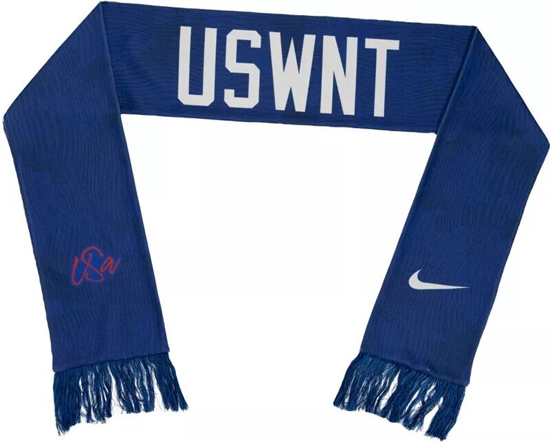 

Синий шарф Nike USWNT 2023 из джерси с крючком