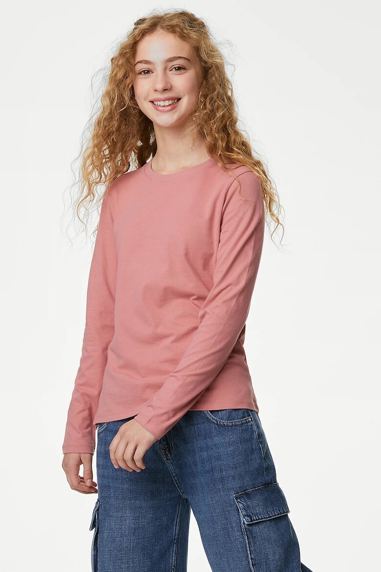 

Хлопковая блузка с овальным вырезом Marks & Spencer, мультиколор