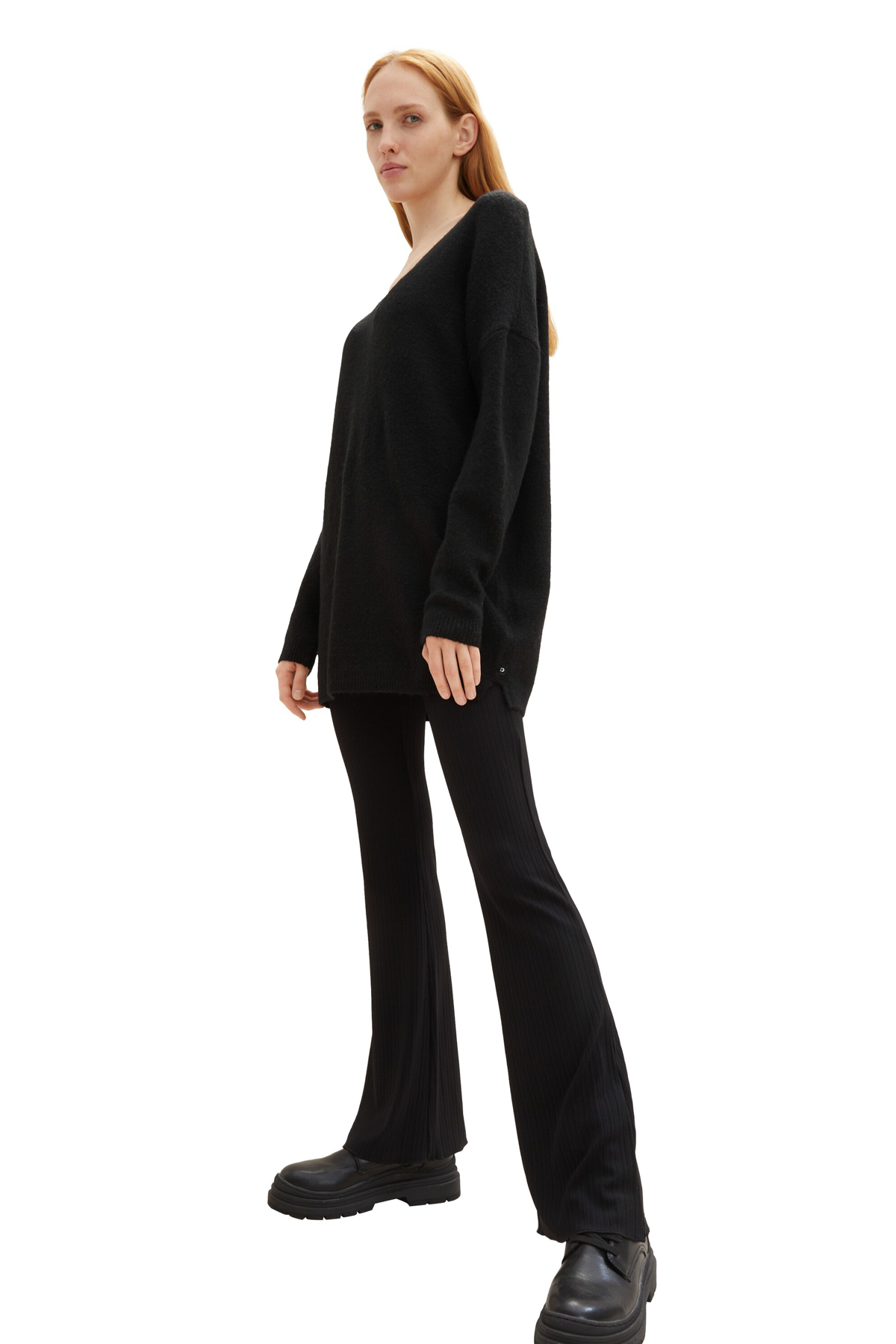 Свитер - Черный - Классический крой Tom Tailor Denim, черный юбка tom tailor размер l черный