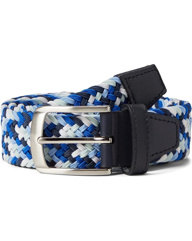 

Ремень Johnston & Murphy Woven Stretch Knit Belt, синий мульти