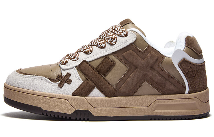 

Кроссовки Xavier3 Skateboarding Shoes Unisex Low-top Brown/White, коричневый
