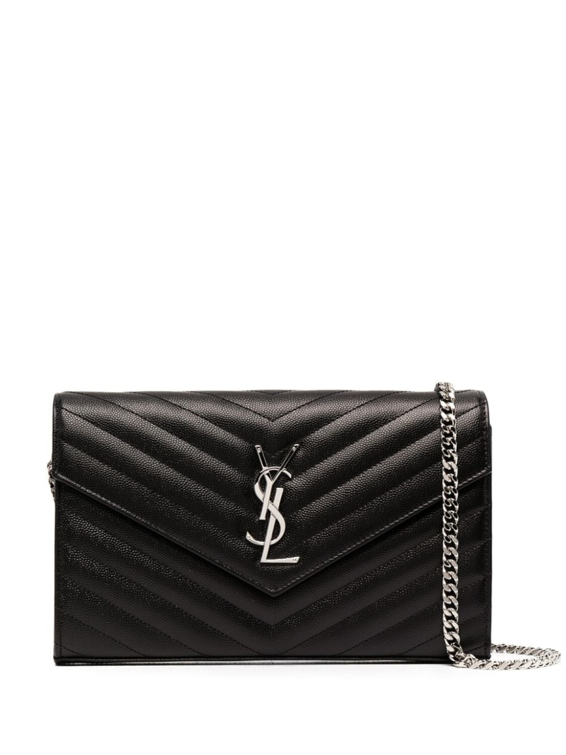 

Saint Laurent кошелек с ремнем-цепочкой и монограммой, черный