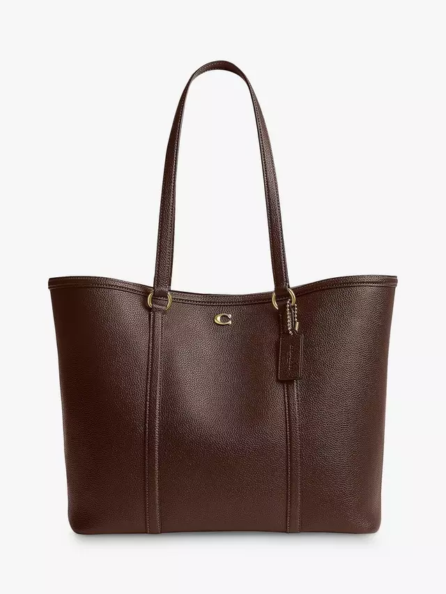 

Сумка тоут Coach Naw Leather Open, цвет maple
